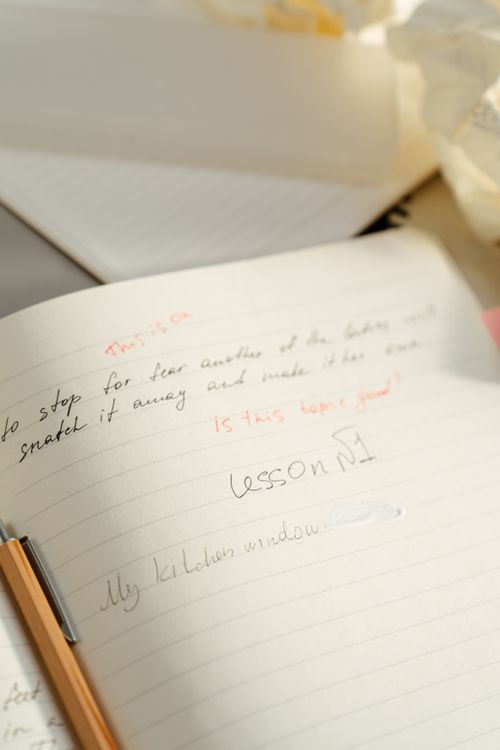 Notebook with Notes · Free Stock Photo