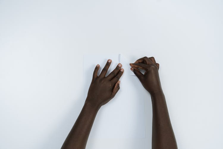 Person Holding A Paper 