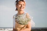 Bride with Bunch of Flowers 