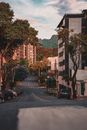 Cars on Road Near Buildings