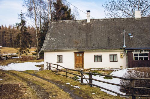 Wooden Fence outside a House