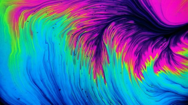 Pink and Blue Abstract Painting