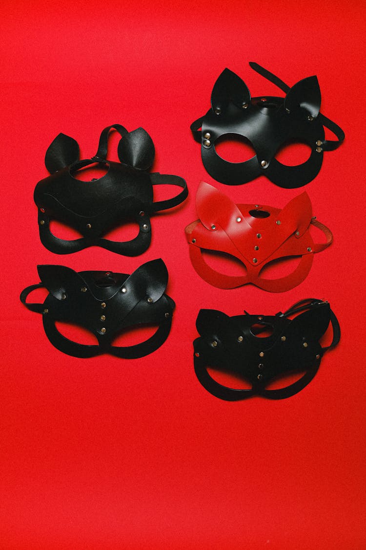 Leather Cat Masks