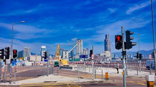 Blue Sky over a City