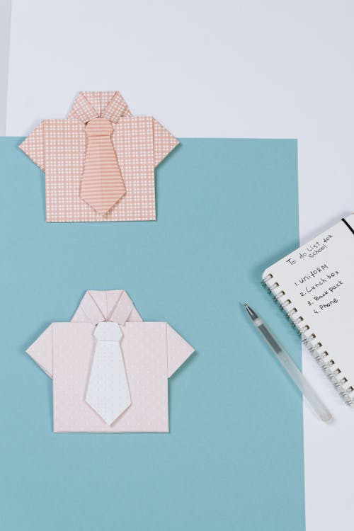 Δωρεάν στοκ φωτογραφιών με flatlay, origami, γραβάτα