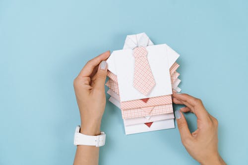 Stacked Shirt and Tie Origami