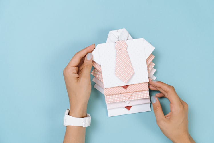 Stacked Shirt And Tie Origami