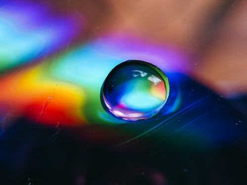 Free Colorful Photo of a Water Drop Stock Photo