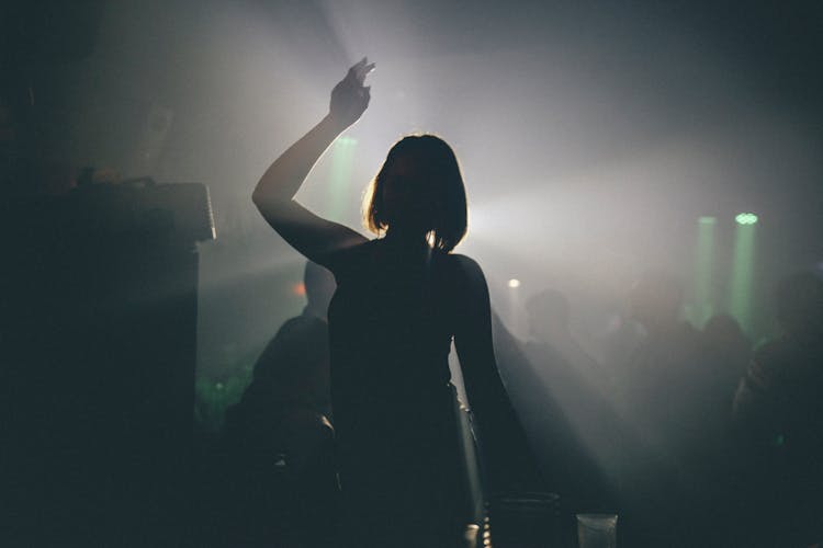 Silhouette Of A Woman Dancing