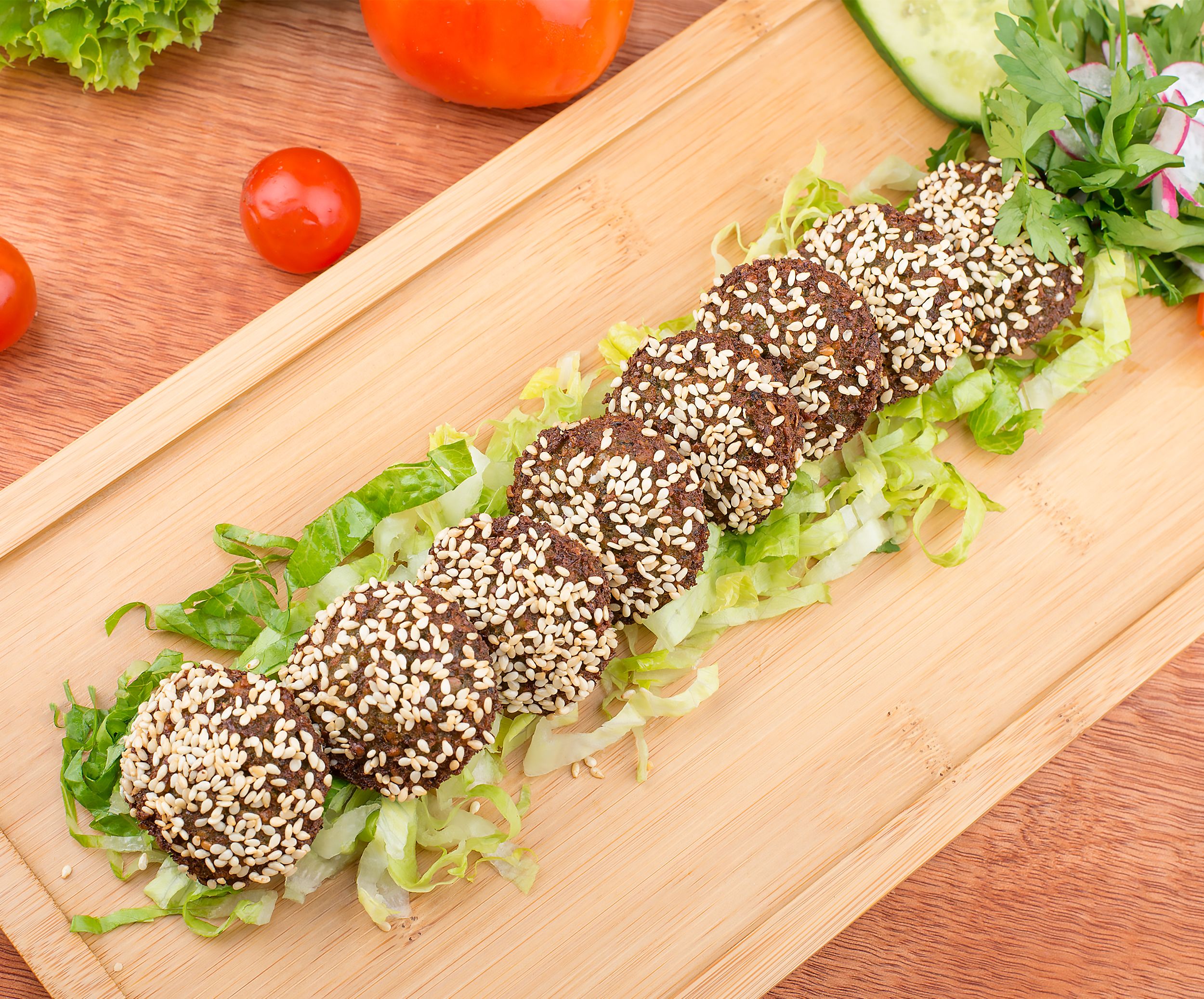 Sheet-Pan Falafel with Chipotle Slaw