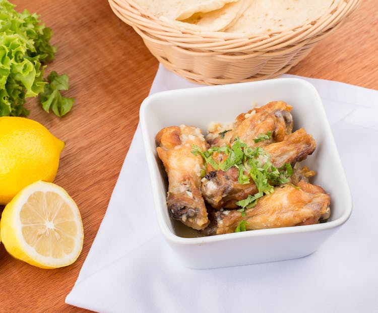 Cooked Chicken On A Bowl