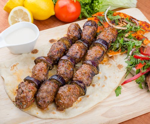 Kebab in Close-Up Photography