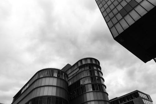 Grayscale Photo of Buildings