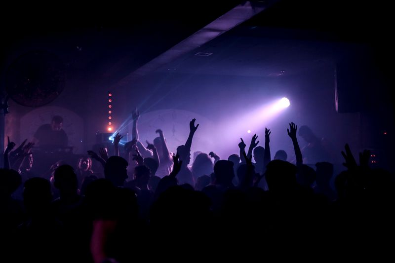 Packed club dance floor