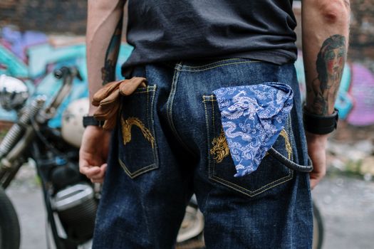 Woman in Blue Denim Jeans