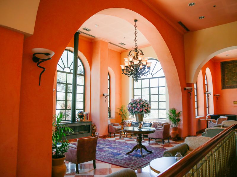 A designed living room in Mediterranean light