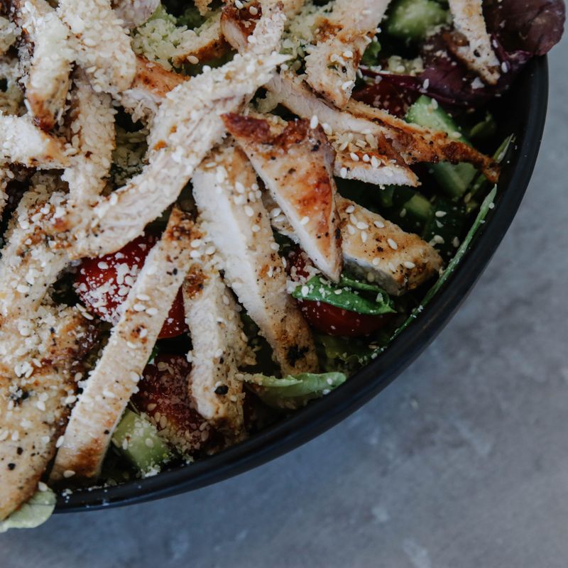 Balsamic Vinaigrette Chicken Salad with Spinach