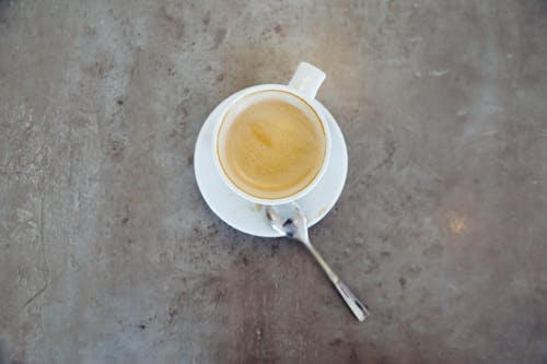 Ingyenes stockfotó cappuccino, csésze, felülről témában