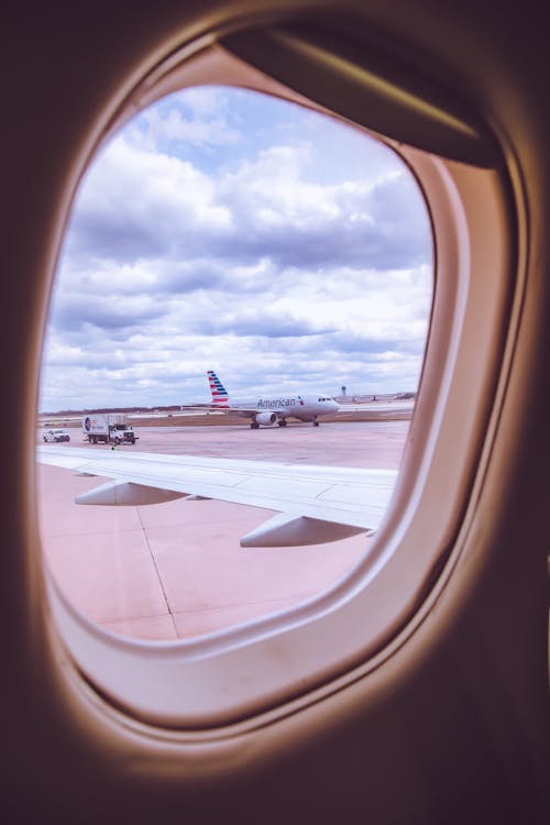 View through Airplane Window