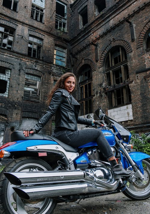 A Woman on a Motorcycle 