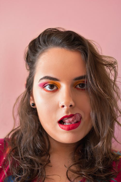 Free Seductive Woman with Eye Makeup Stock Photo