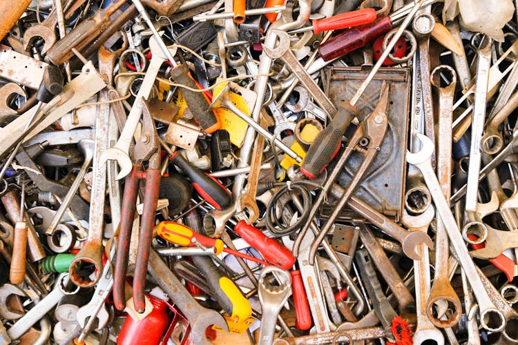 Close-Up Shot Of Assorted Tools