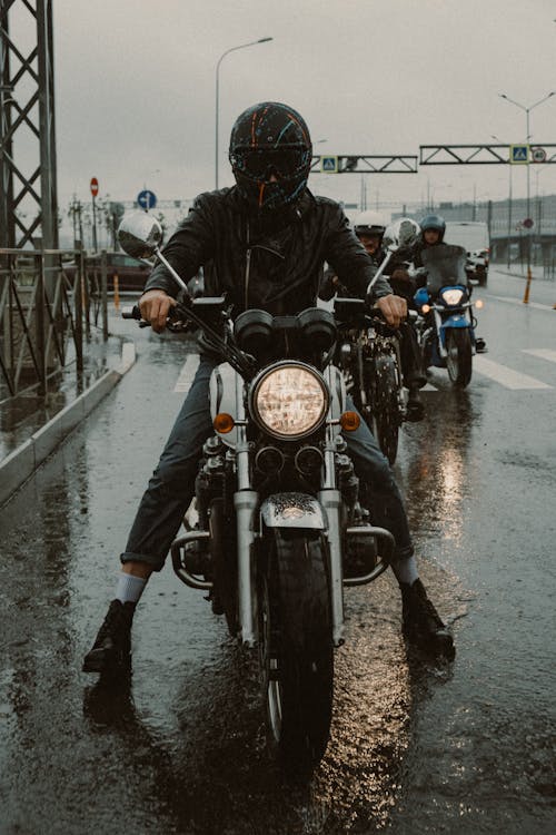 Group of Motorcycle Riders on the Highway