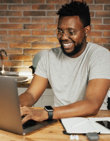 Online class on a laptop