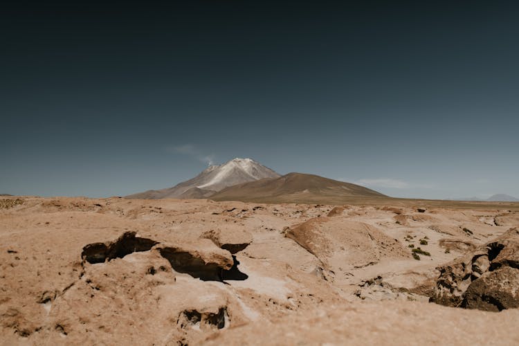 Clear Sky Over Hills And Barren Plains