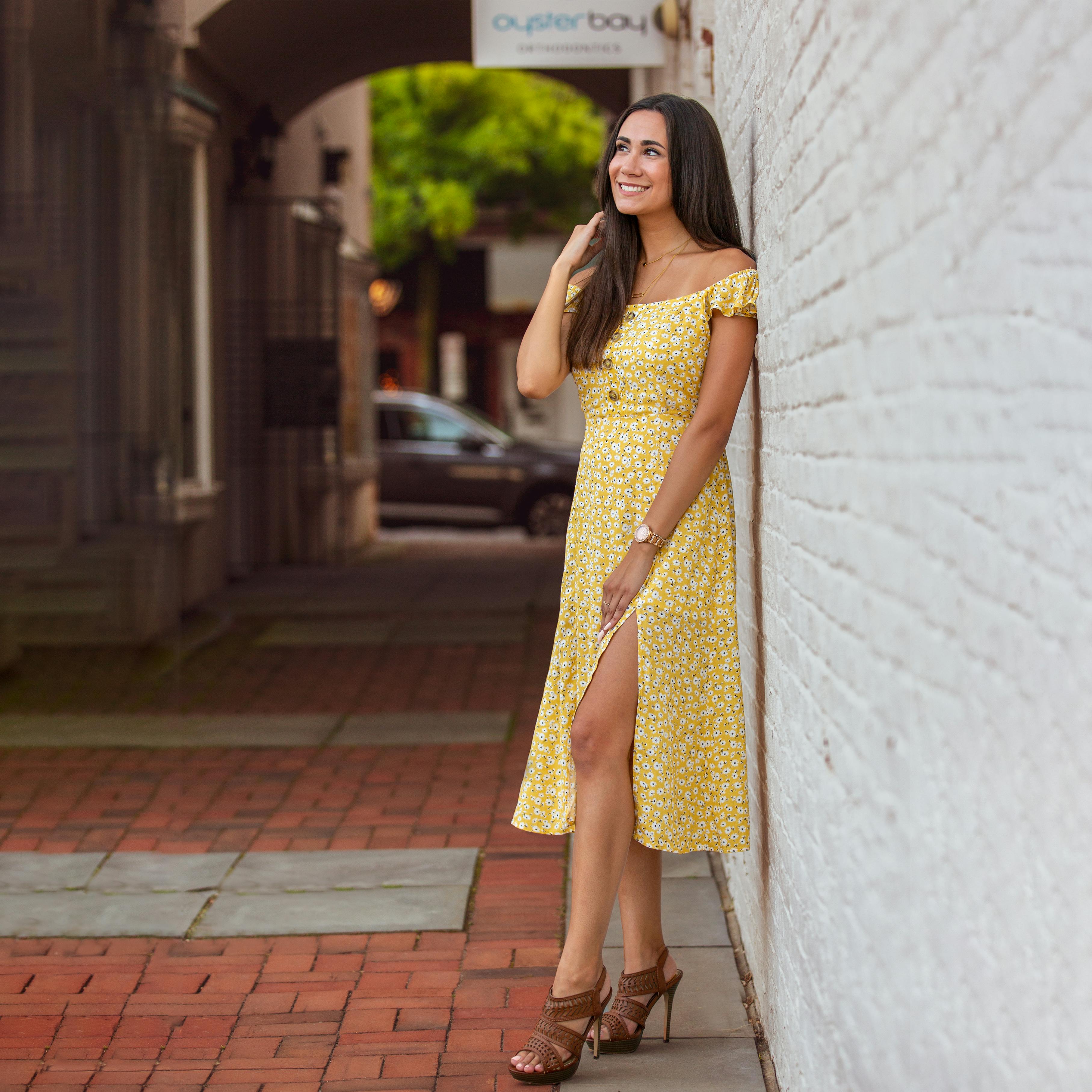 green emerald velvet dress Yellow Shoulder Tie Ruched Bodycon Mini Dress Large / Yellow