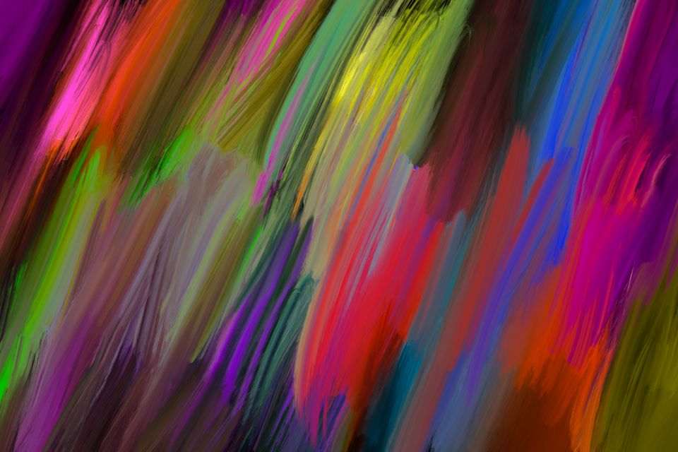 Colorful abstract image featuring dynamic brushstrokes and vibrant hues.