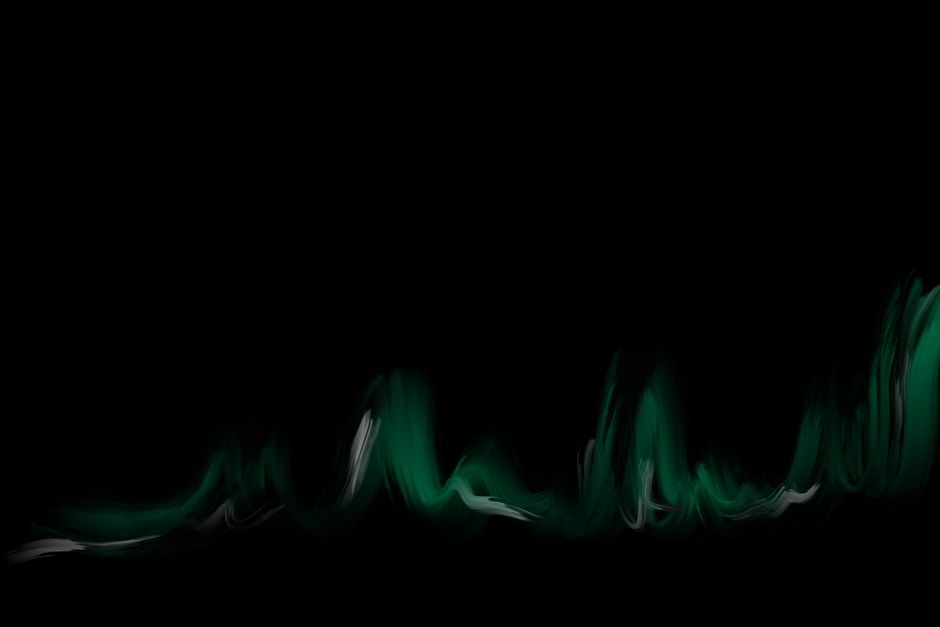 Abstract green wave patterns on a dark background, ideal for creative and artistic designs.