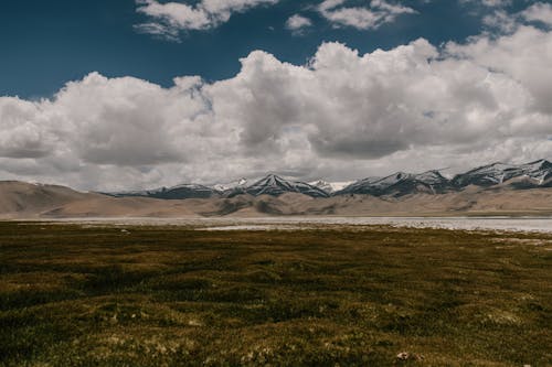 Campo Erboso Contro La Catena Montuosa