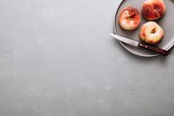 Red Apple Fruit on White Ceramic Plate