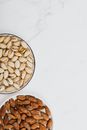 Pistachio and Almond on Plates