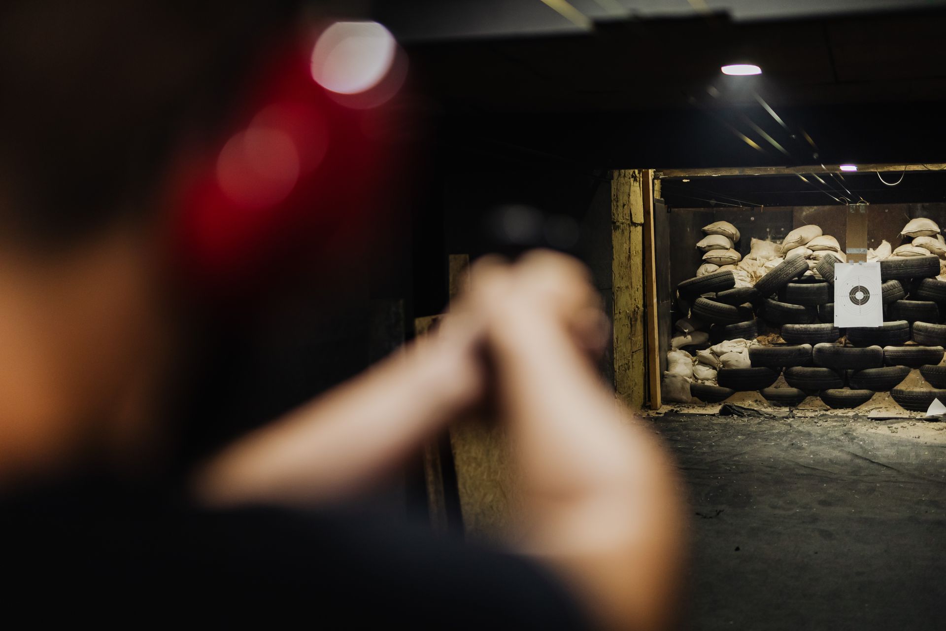 A Target Practice Sheet in a Shooting Range