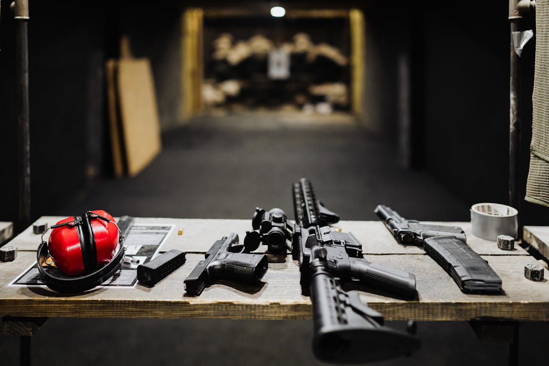 Photo of some of the gear you use in a gun range