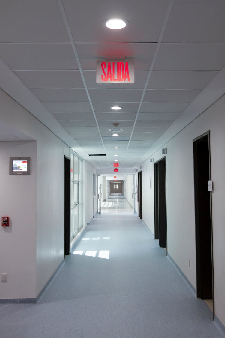 A Hallway Of A Hospital