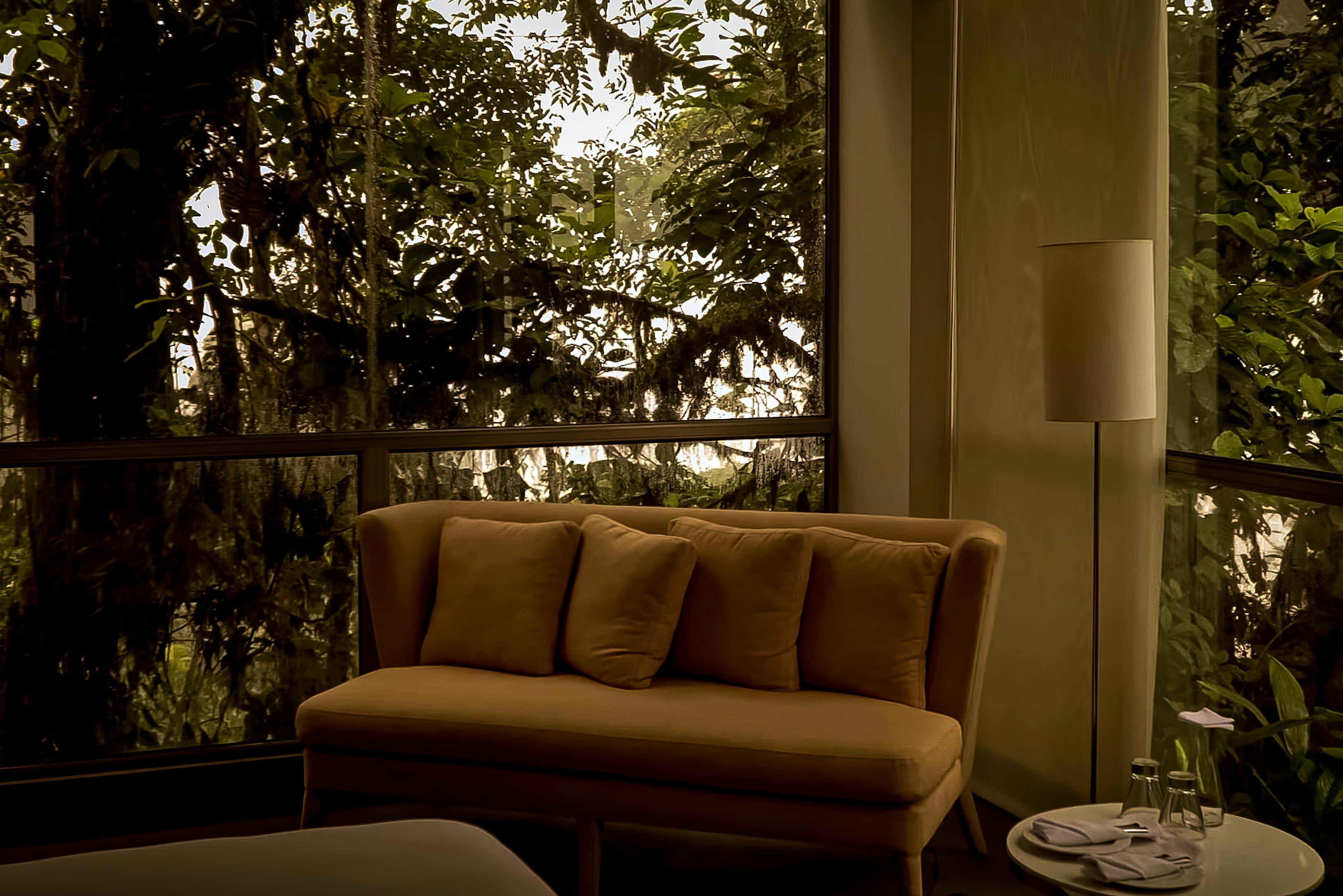 A Brown Sofa Near the Window · Free Stock Photo