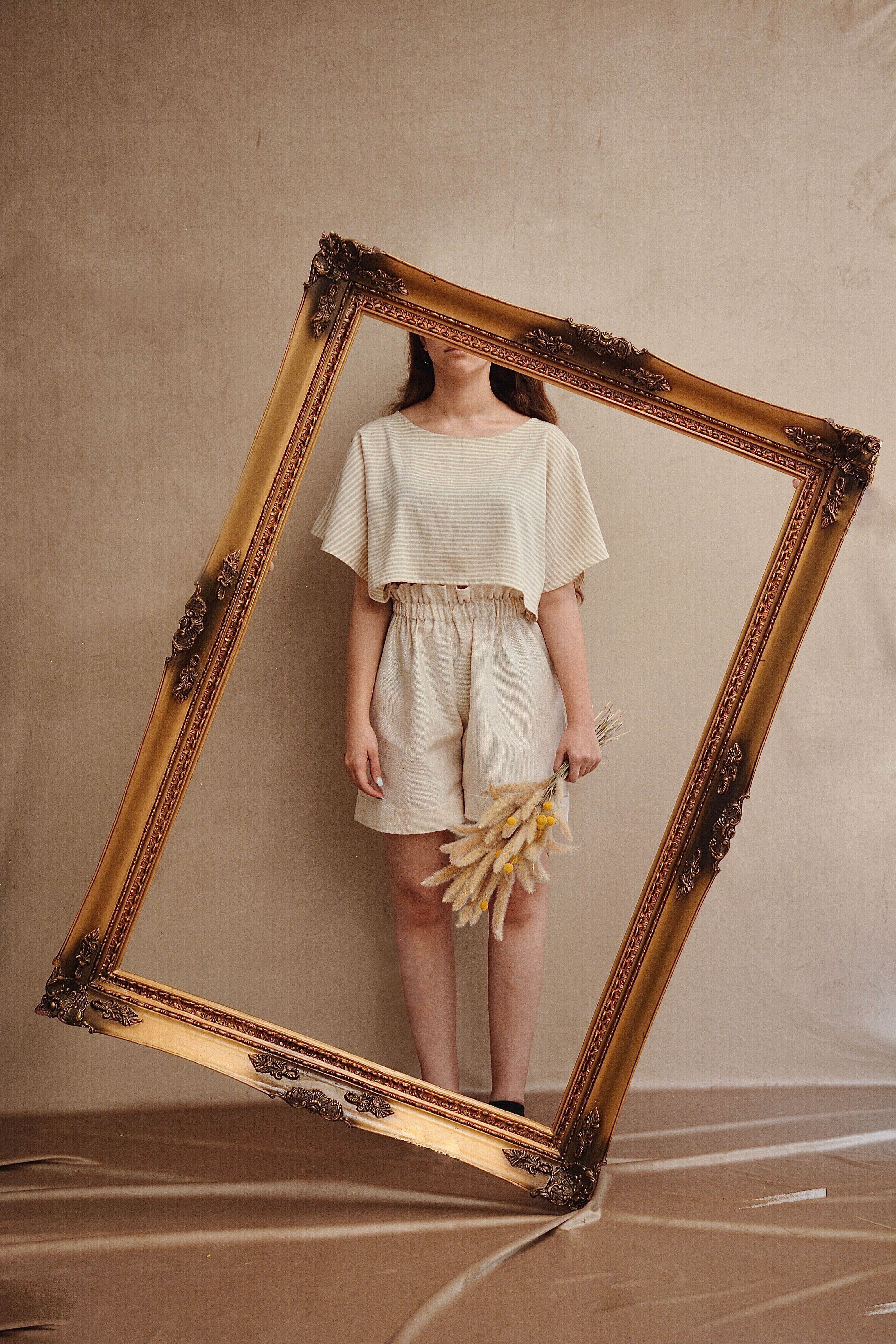 Cropped Bege Estampado
