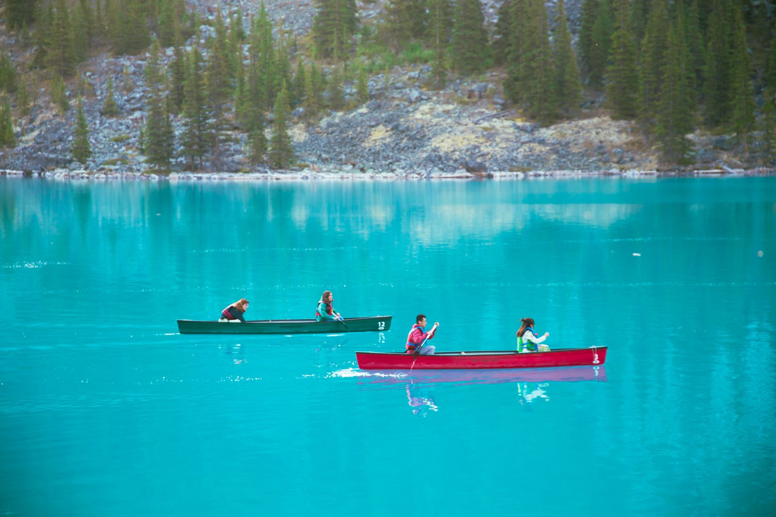 Kayak on the lake paint by numbers