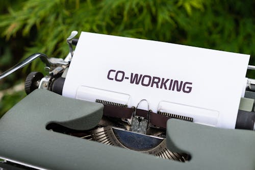 White and Black Typewriter on Green Grass