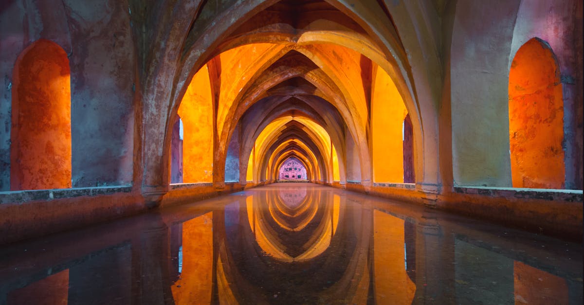 Orange and Gray Tunnel Painting