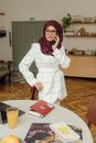 A Woman Talking on the Phone