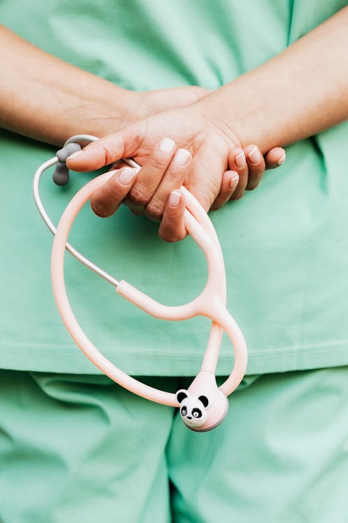 Medical Practitioner Holding a Cute Stethoscope 