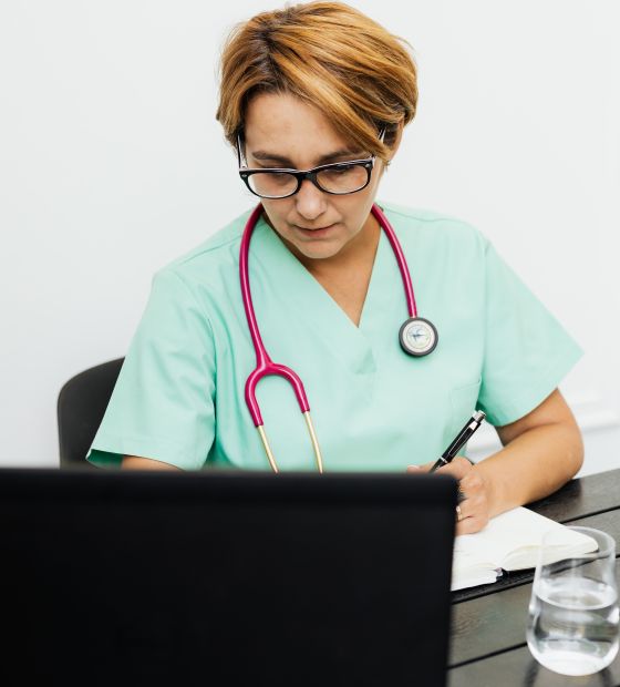 Healthcare professional at work