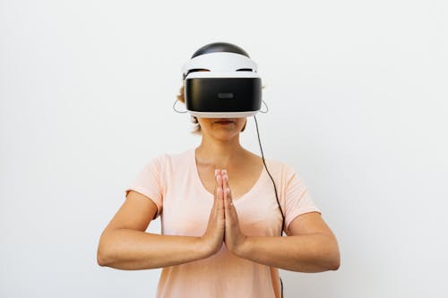 Woman in a Virtual Reality Headset 