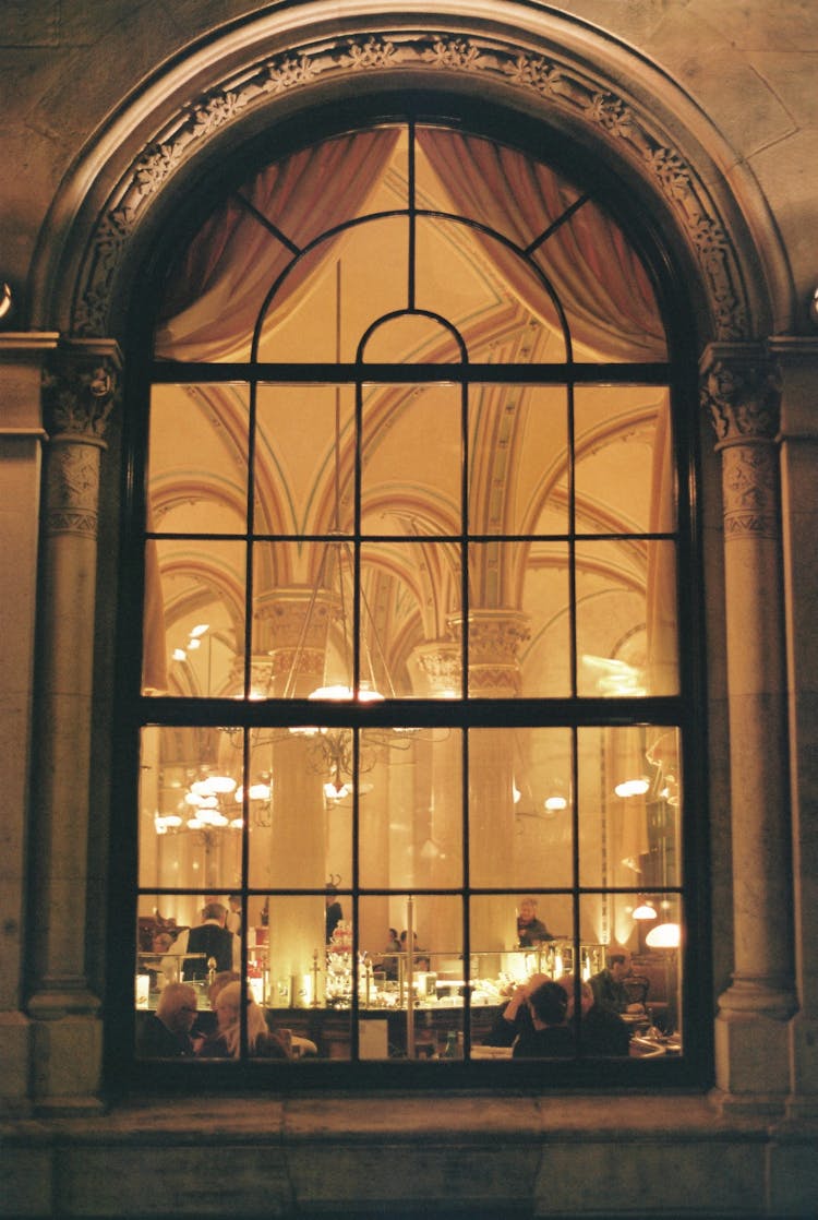 Ornamental Glass Window Of Building