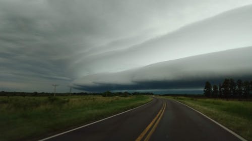Storm Cloud Formation Over Highwa