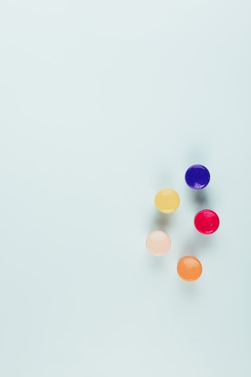 Free Overhead Shot of Water Colors Stock Photo